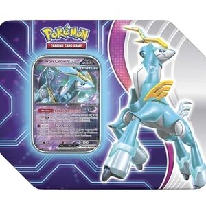 Pokemon Tin with Blue and Yellow Iron Crown EX